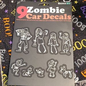 Zombie Car Decals 9 family members Brand New